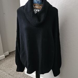 Vince Camuto Black Cowl Neck Sweater